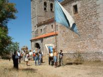 Saliendo la procesin desde la Iglesia.